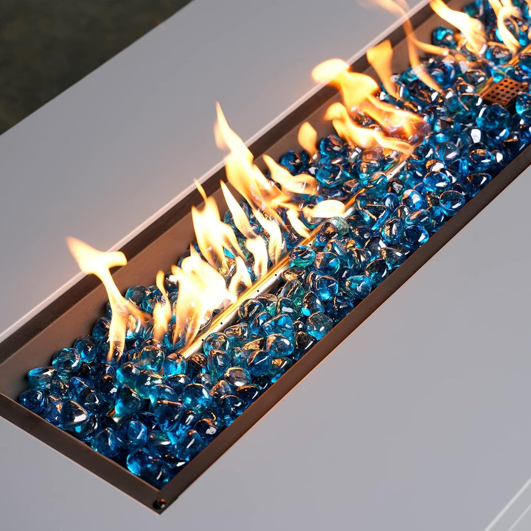 Mr. Fireglass 4,5 kg gemischte Feuerglasdiamanten für Kamin, Feuerstelle und Landschaftsbau, 2,5 cm