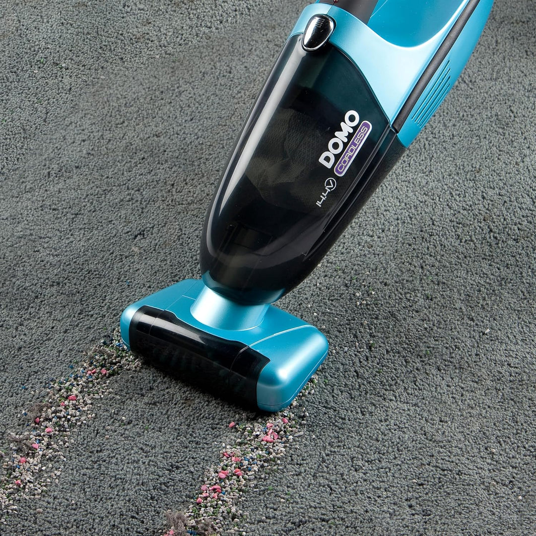 Domo DO211S Handstaubsauger mit motorisierter XL Rollbürste, kabelloser Staubsauger für Tierhaare, F