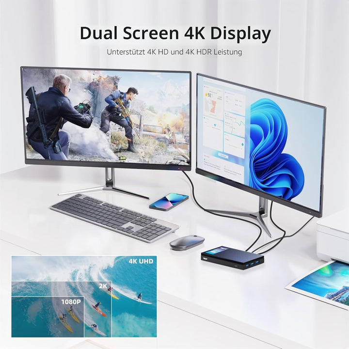 MeLE Quieter3Q Lüfterloser Mini PC Windows 11 Pro Celeron N5105 8GB 256GB, Portable Desktop HDMI Wif