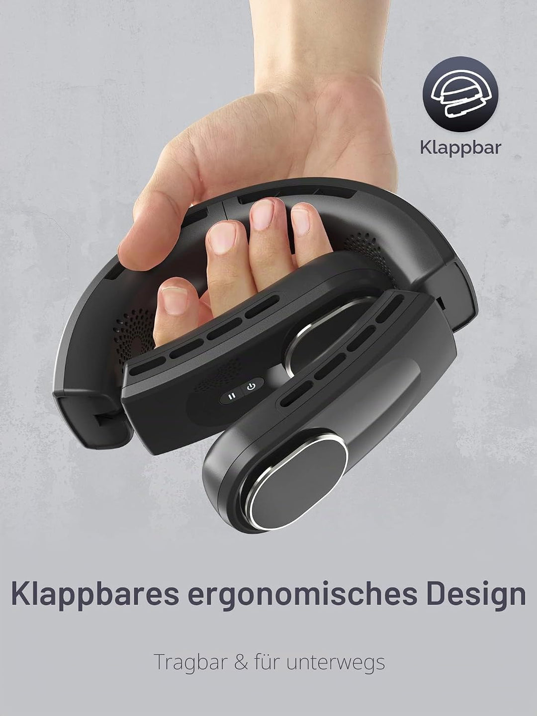 ChillGo Halsventilator – 4 Turbo Faltbarer Tragbarer Ventilator – Persönlicher blattloser Ventilator