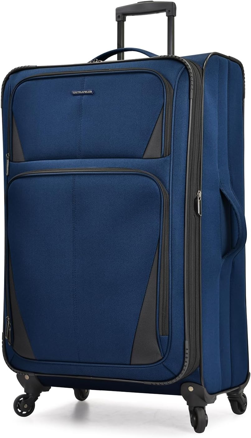 U.S. Traveler Aviron Bay Erweiterbares Weichgepäck mit Spinnrädern 3 Piece Luggage Marineblau, 3 Pie