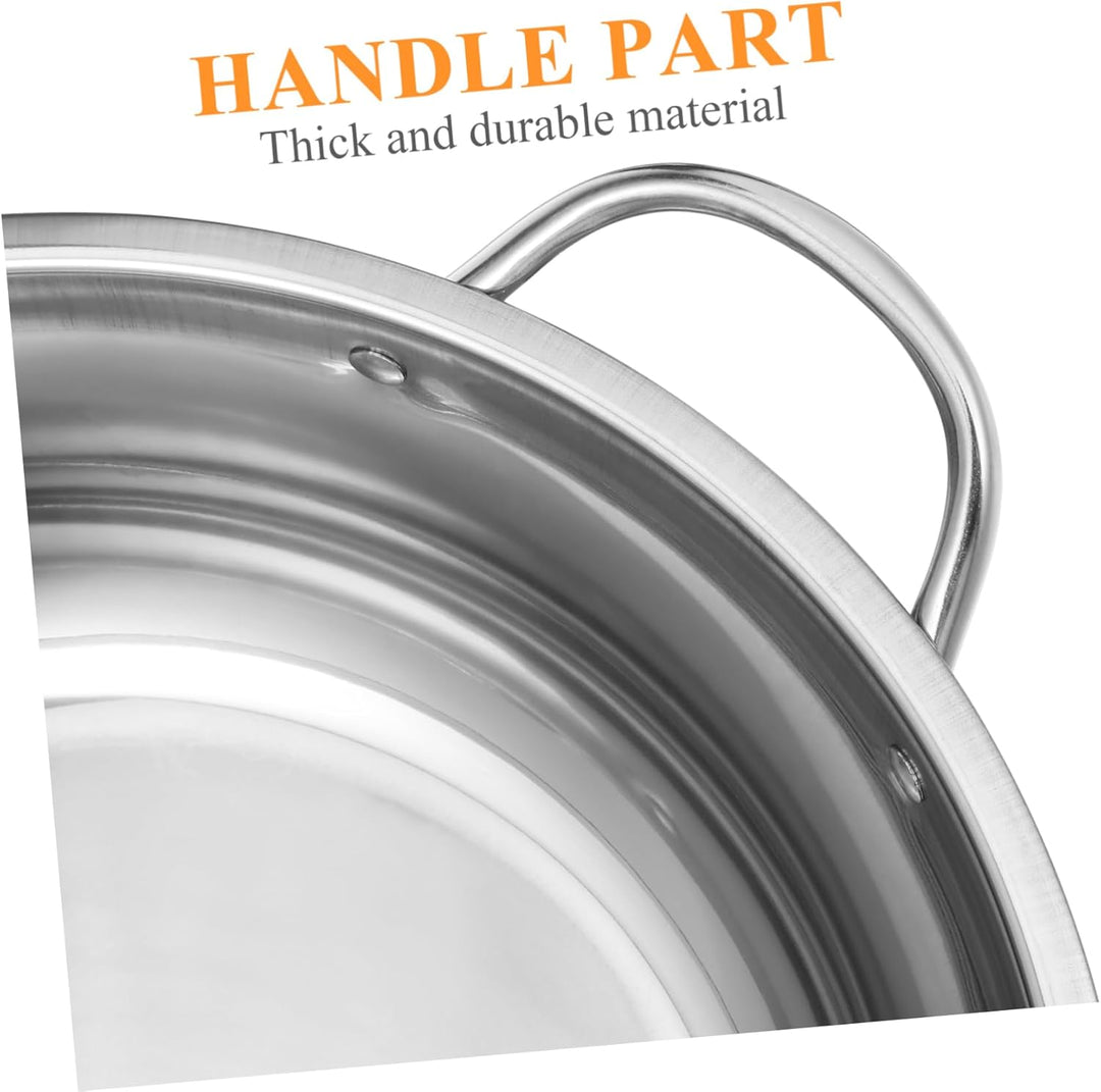 DOITOOL Mandarinententopf Aus Edelstahl Shabu Mit Trennwand Sichuan Hot Pot Trennwand Für Heisse Töp