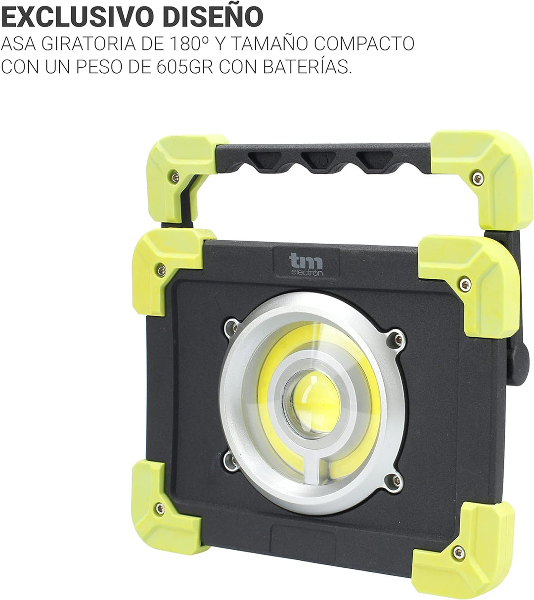 TM Electron TMTOR020 tragbares Arbeitslicht COB LED Super Hell 20W und Powerbank 4000 mAh 20W + Powe