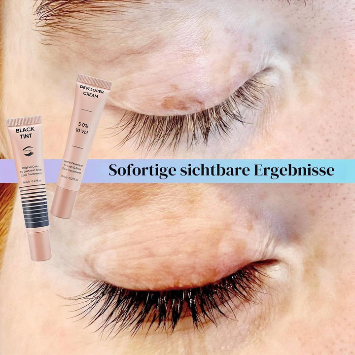Wimpernlifting Set mit Farbe Schwarz, Lash Lifting Set mit Farbe Schwarz, für Salon und Anfänger(Wim