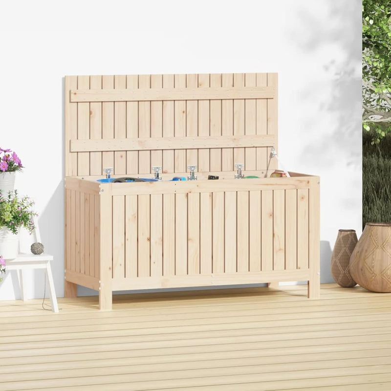 Tidyard Gartentruhe Holz, Aufbewahrungsbox Auflagenbox Kissenbox Gartenbox Kissentruhe Truhe 115x49x