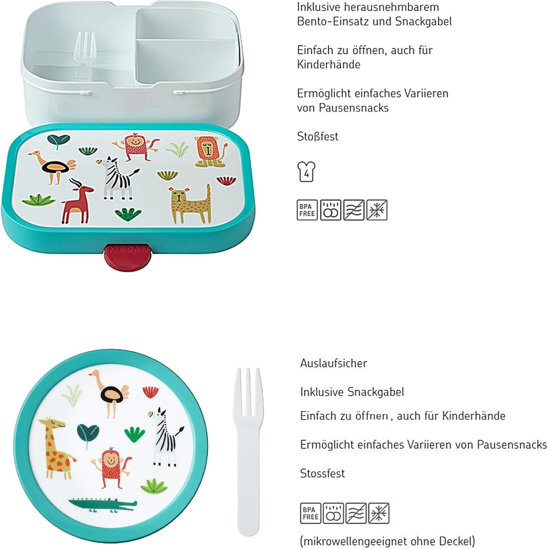 Mepal | Kinder Obst- und Bento Box | Campus meets Fruits | Spülmaschinenfest & BPA-frei | 300 & 750