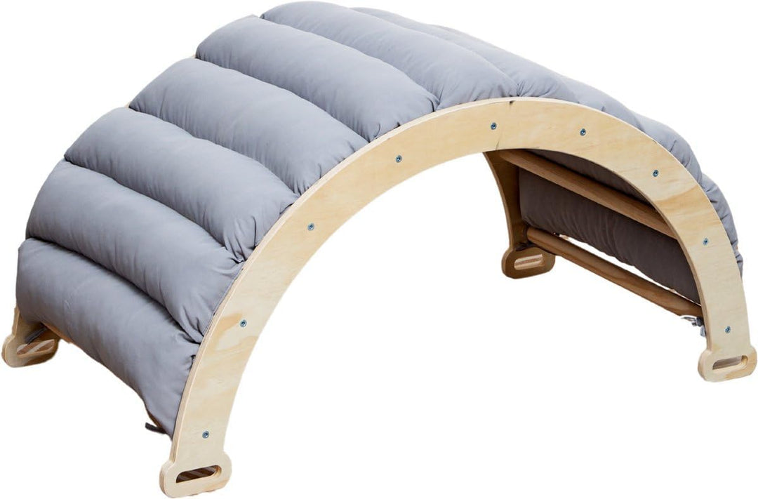 Mini-Kletterbogen – Kletterbogen aus Holz mit Kissen – Montessori-Spielhalle – 78 x 47 x 37 cm – Gra