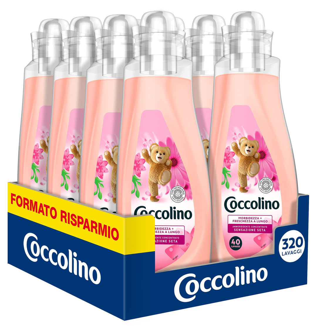 Coccolino Weichspülerkonzentrat Orchidee, Violett & Cranberry, 8 Liter, 320 Waschladungen, 8 x 40 Wa