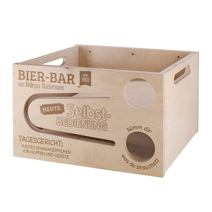 Herz & Heim® Männer-Geschenk Bierrutsche mit persönlicher Gravur Bier-Bar, Bier-bar