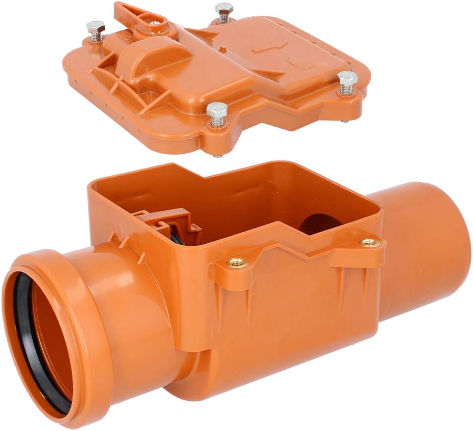 PEŠTAN Rückstauverschluss Ø DN 75 Orange | Rückschlagklappe Rückstauventil Rückstauklappe Rückstauve