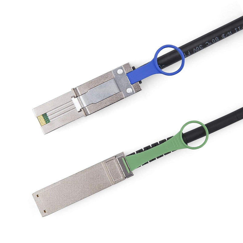 10Gtek® QSFP (SFF-8436) zu MiniSAS HD SFF-8088 DDR Hybrid SAS Kabel, External Mini SAS Kupfer Passiv
