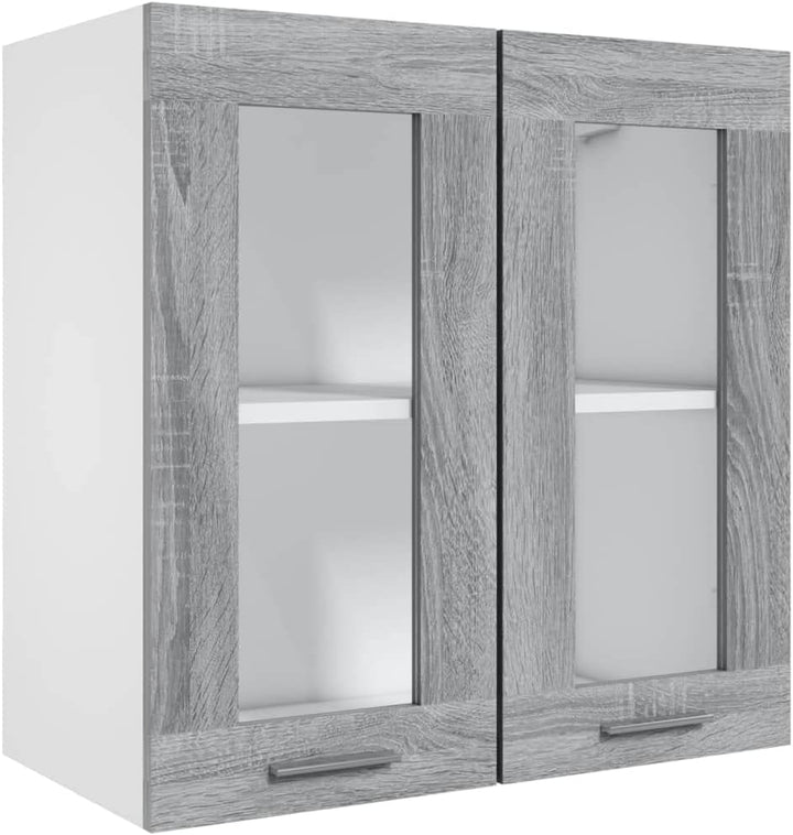 Hängeschrank Glas Grau Sonoma 60x31x60 cm Holz KüChenschrank HäNgeschrank KüChe Vorratsschrank Schra