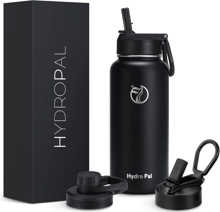 HydroPal Edelstahl Trinkflasche - 750ml, 1L, 1,2L, BPA-Frei, Kohlensäure geeignet, Isolierte Thermos