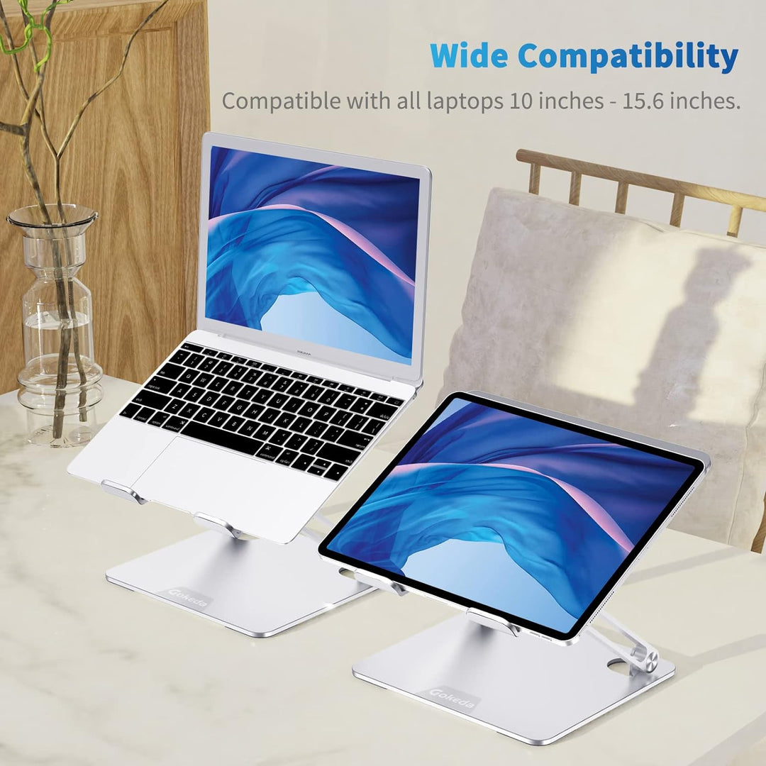 Gokeda Laptop Ständer, ergonomischer Laptopständer aus Aluminiumlegierung für den Schreibtisch, Note