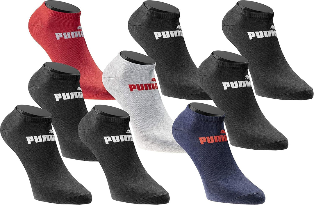 PUMA Sneakersocken 18 Paar Pack Statement Edition - Damen und Herren Black-Blue-Red-Grey Season Gr.,