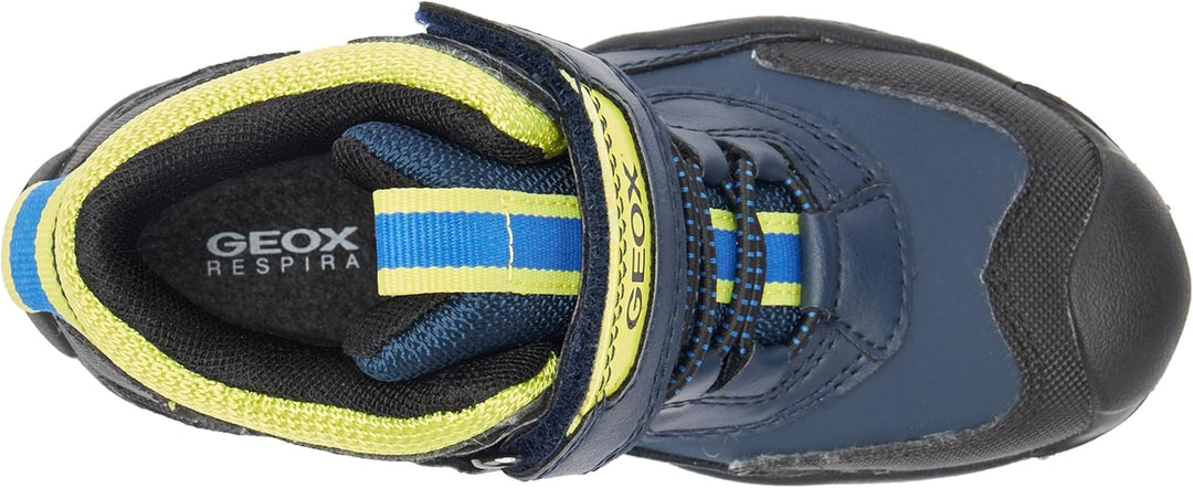 Geox Jungen J New Savage Boy B A Sneaker 24 EU Navy Lime Green, 24 EU Navy Lime Green