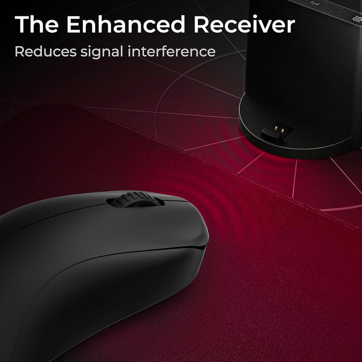 BenQ Zowie U2-DW Kabellose 4K eSoports Maus, Sportwissenschaft, 4K Enhanced Receiver, 60g, symmetris