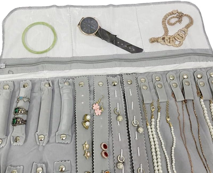 Rolltasche für Schmuck Organizer, Faltrolle für Juweliere, grosse Kapazität und praktisch tragbar, f
