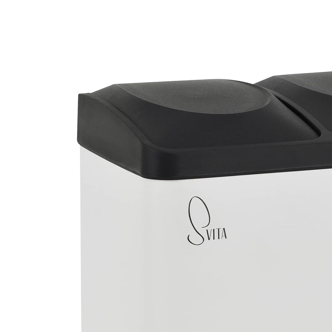 SVITA TC2X15 Küchen-Eimer 30 Liter 2x15L doppelter Abfalleimer 2er-Mülleimer Mülltrennung mit Innene