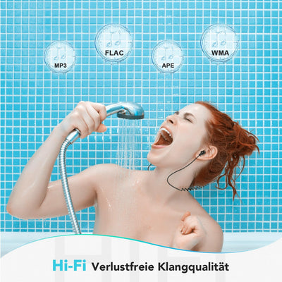 AGPTEK IPX8 Wasserdicht MP3 Player, 8GB HiFi MP3 Musik Player zum Schwimmen und Laufen, mit wasserdi