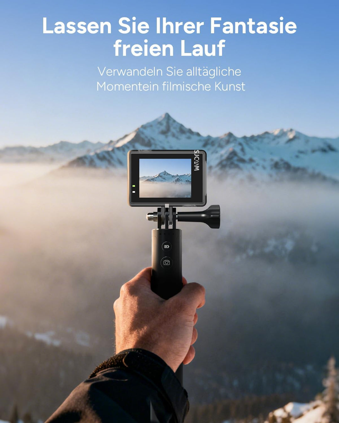 SJCAM SJ6 Ultra 4K Action Cam Unterwasserkamera 30m Wasserdicht, 166° Super Weitwinkel, 6-Achsen EIS