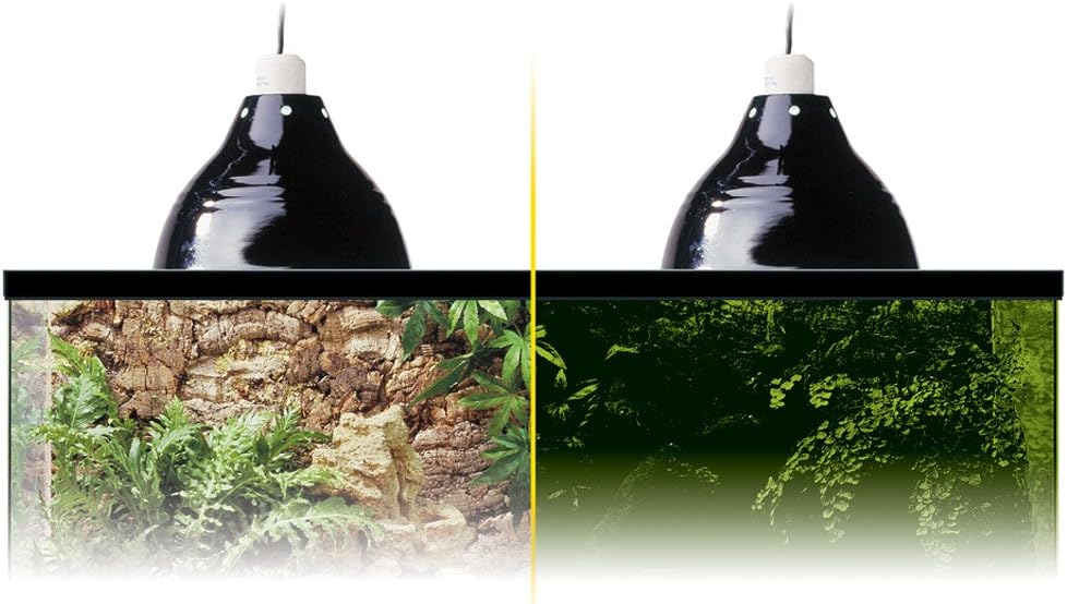 Exo Terra Glow Light, Porzellan-Klemmlampe und Leuchtreflektor, fuer Lampen bis 100W, Durchmesser 14