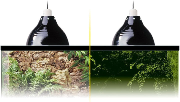 Exo Terra Glow Light, Porzellan-Klemmlampe und Leuchtreflektor, fuer Lampen bis 100W, Durchmesser 14