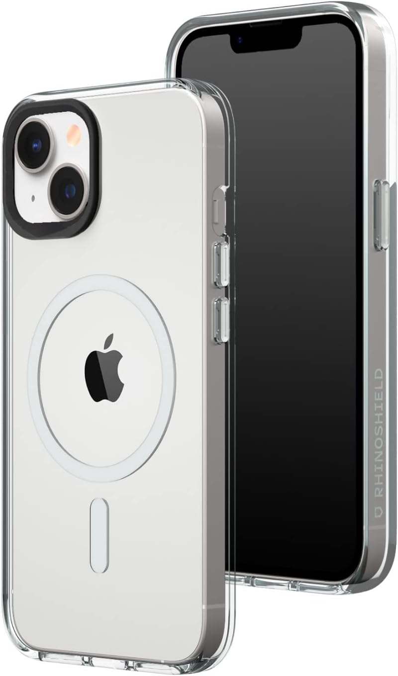RhinoShield Clear Case kompatibel mit MagSafe für [iPhone 14/13]|Überragende Magnetstärke, Vergilbun