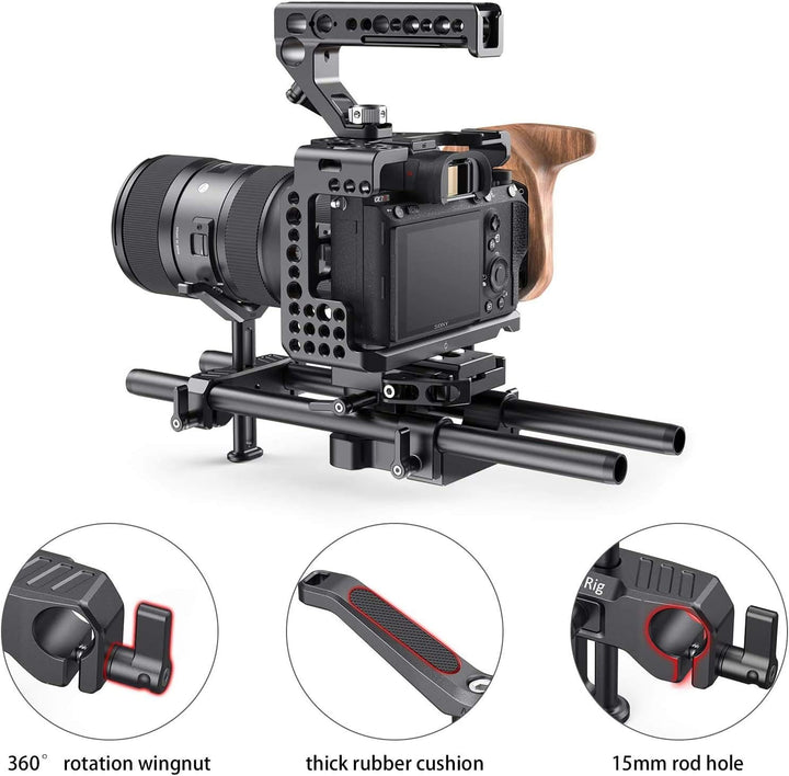 SMALLRIG 15mm LWS Linsenunterstützung für Langes Objektiv - BSL2681 53.5mm, 53.5mm
