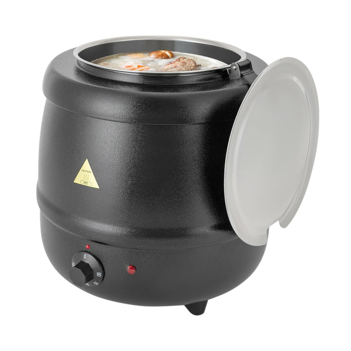 Suppentopf 10L, 400W Elektrischer Suppenkocher Suppenwärmer mit herausnehmbarem Edelstahleinsatz und