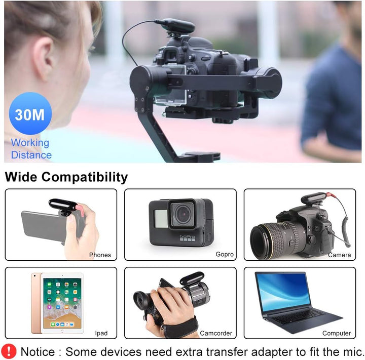Mini Wireless Lavalier Mikrofon System,LENSGO LWM-318C 20-Kanal UHF Professional Omnidirektionales K