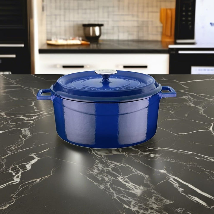 CASSEROLE ROND 280 MM 6.70 LTR LVYTC28K2B BLUE/BLACK  36 x 29 x 13.5 cm blau, 36 x 29 x 13.5 cm blau