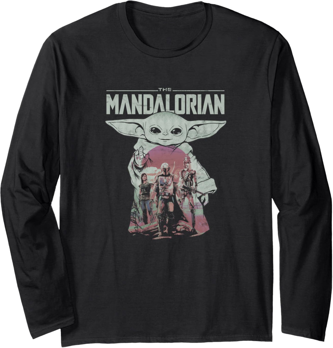 Star Wars: The Mandalorian Grogu The Child Portrait Fill Langarmshirt
