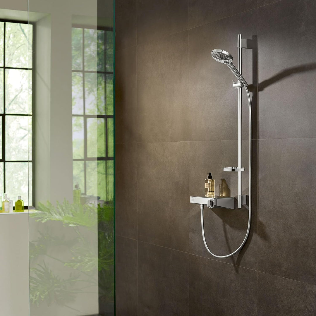 hansgrohe Raindance Select S - wassersparender Duschkopf 5,7 l/min (EcoSmart+), Handbrause mit 3 Str
