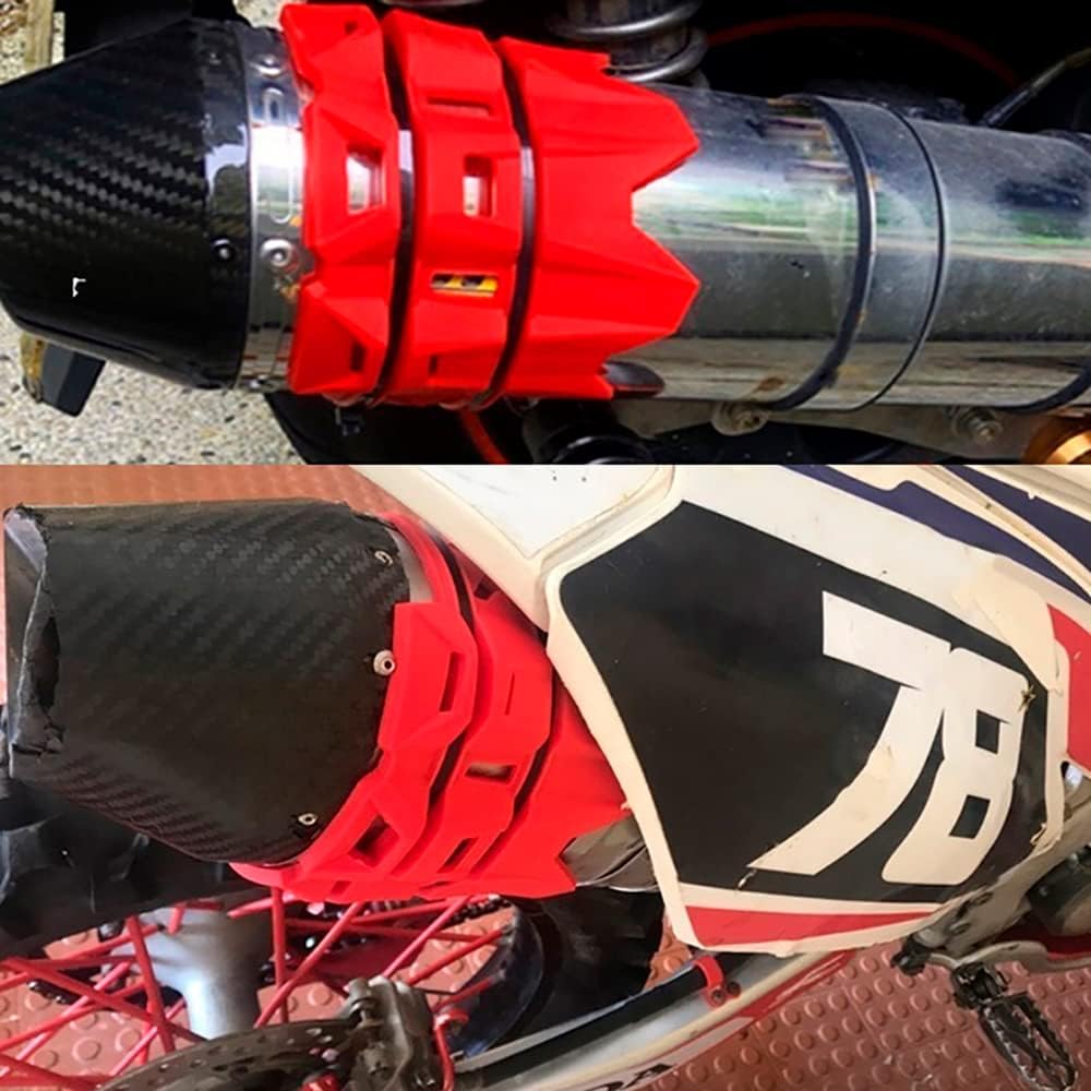 Motorrad-Auspuff-Schalldämpferschutz, Motorrad-Schalldämpfer-Hitzeschutzabdeckung mit Installationsr
