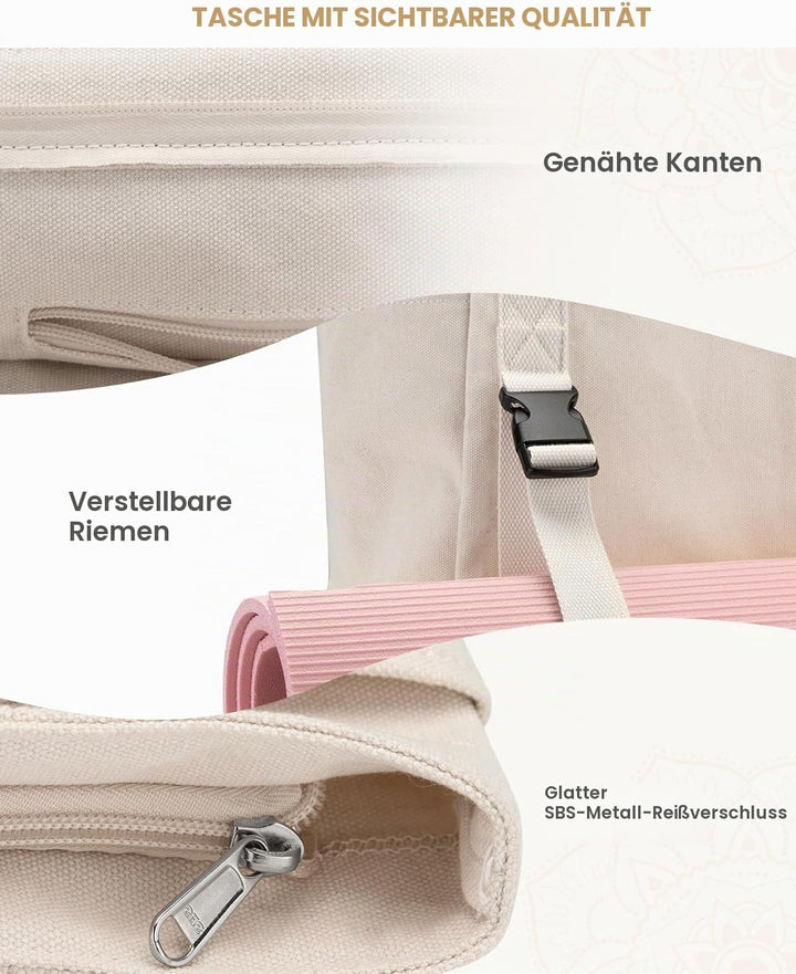 Gonex Yogatasche, Yogamatte Tasche mit Mehreren Taschen für Damen und Herren, Canvas wasserdichte To