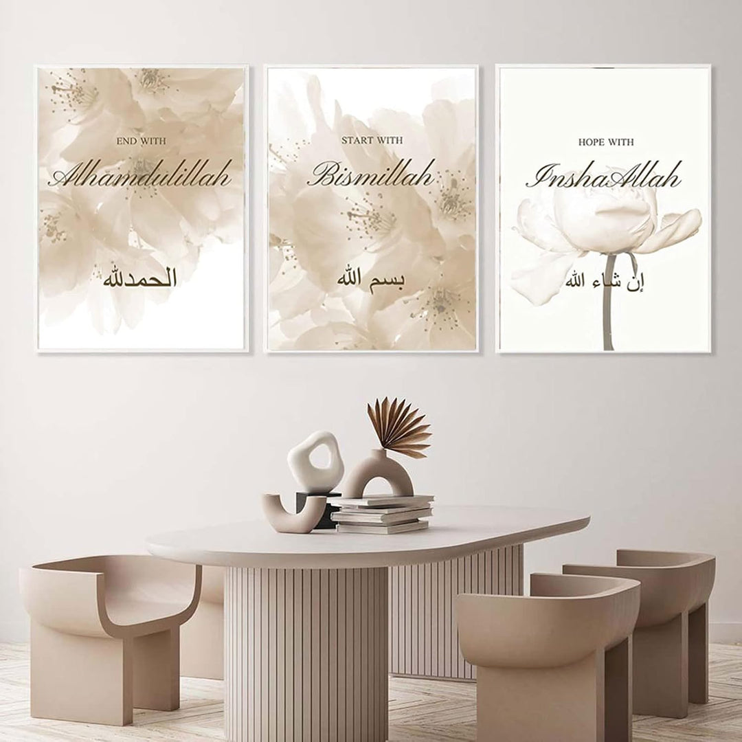 Islamische Wandbilder, Arabische Kalligraphie Islamische Poster Leinwand Drucke Wohnzimmer bilder Mo