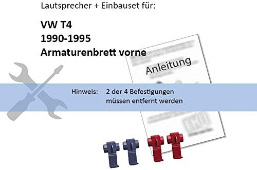 JBL Auto Lautsprecher Boxen Stage2 424 300 Watt 10 cm 2 Wege Koax passend für VW T4 1990-1995 Armatu