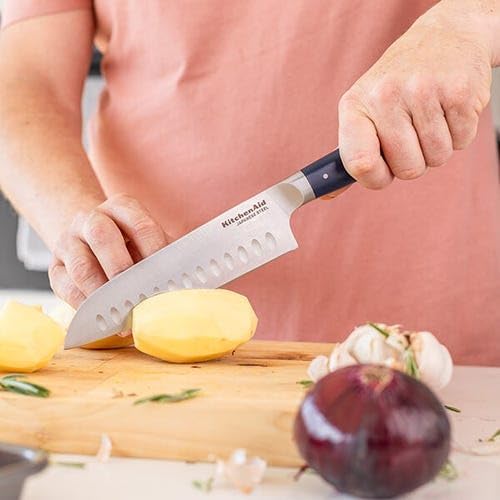 Kitchenaid Messer-Set, 3 Stück, Santoku-Messer, Allmesser Und Schälmesser, Aus Edelstahl, Kochmesser