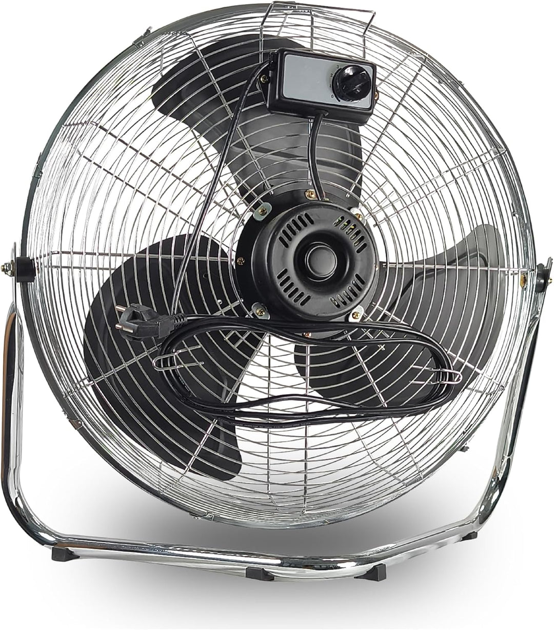 Bodenventilator WDH-FE50X aus Metall mit extra grossem Ventilatorkopf und einem Durchmesser von 50 c