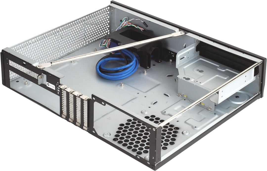 SilverStone SST-ML04B - Milo Micro ATX Schmales HTPC Gehäuse, abschliessbar, schwarz