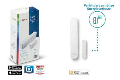 Bosch Smart Home Tür-/Fensterkontakt, Alarmanlage, Einbruchschutz, kompatibel mit Apple HomeKit, Bat