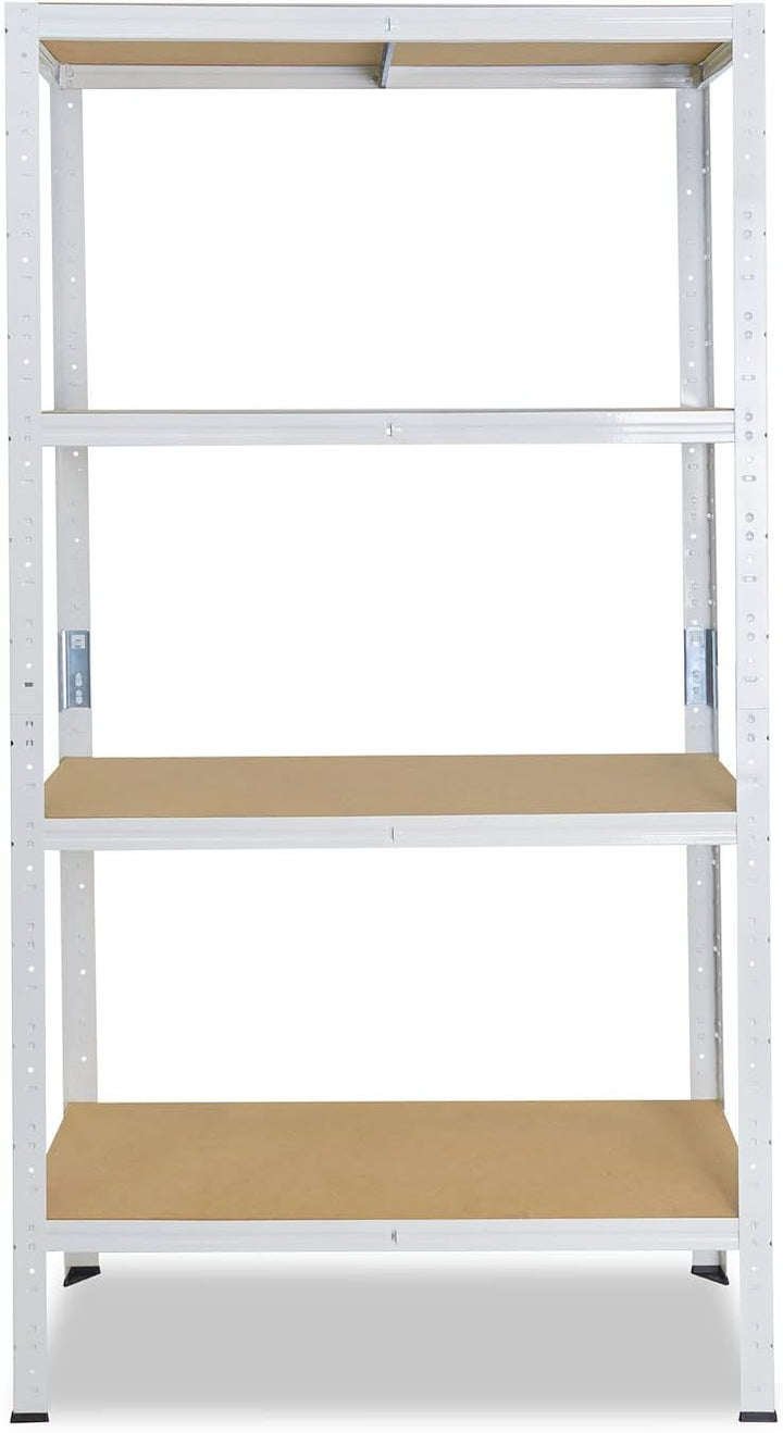 shelfplaza® 155x30x40cm Home Schwerlastregal weiss/Metallregal mit 4 Böden/Kellerregal Metall, Garag
