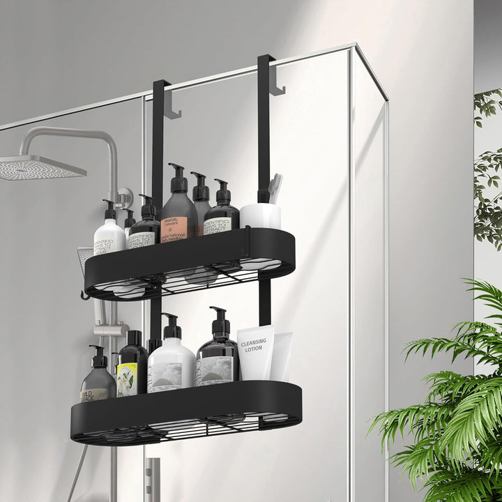 Duschregal Zum Hängen Duschablage Ohne Bohren Schwarz Badezimmer Organizer Duschkorb Shampoo Halteru