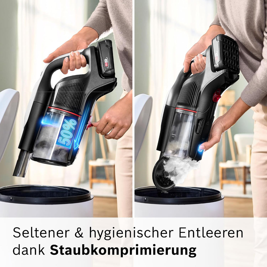 Bosch Akku-Staubsauger Unlimited 9 BTS942WQC, kabellos, MicroClean Technology, Display, Staubkomprim