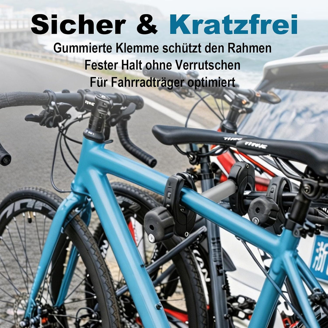 Rahmenhalter für Heck, Abschliessbare Rahmenhalterung für Fahrradträge für U-Bügelrohr (25 cm Länge)