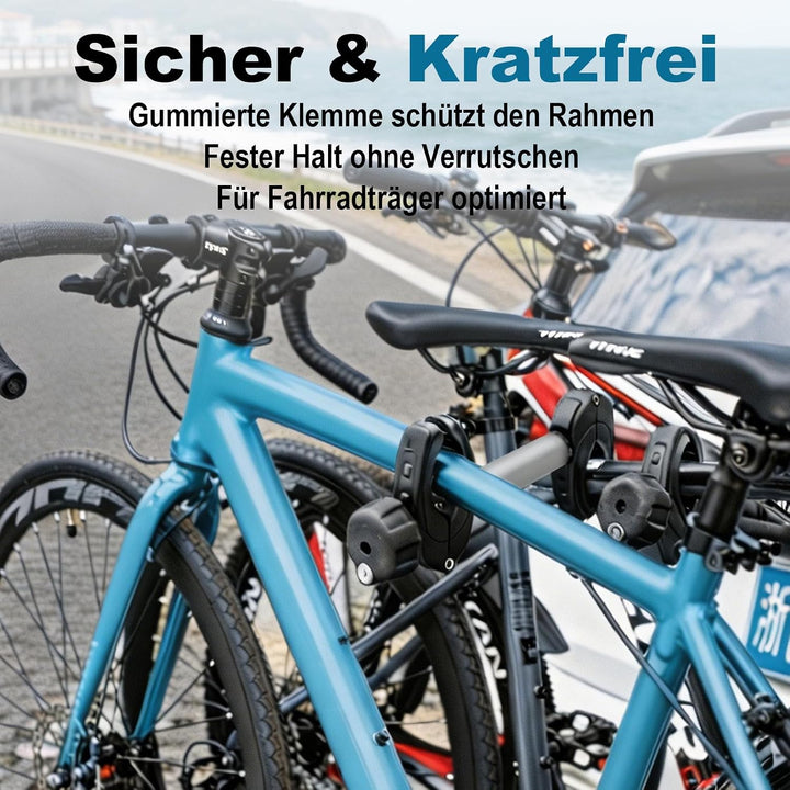 Rahmenhalter für Heck, Abschliessbare Rahmenhalterung für Fahrradträge für U-Bügelrohr (25 cm Länge)