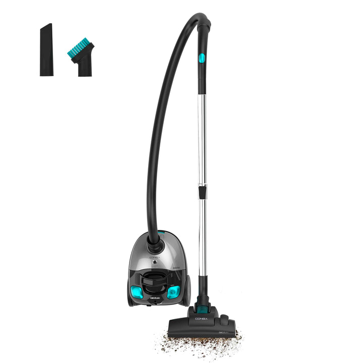 Cecotec Bodenstaubsauger mit Beutel 2L Conga Powerbag 2000 Compact Plus. 800W, Hochleistungsfilterun