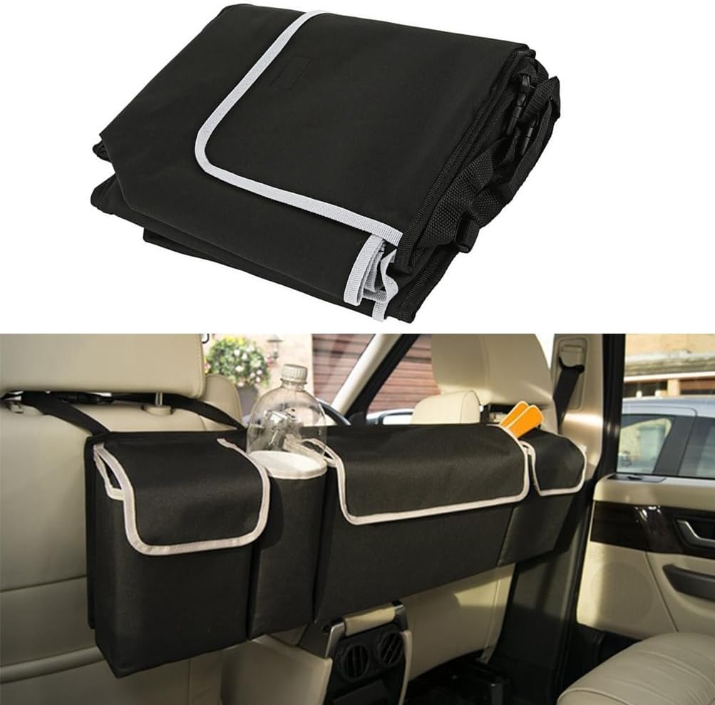 Car Design Kofferraumtasche Organizer Autotasch Robuster Schwarz Nadelfilz, für Jedes Fahrzeug Passe