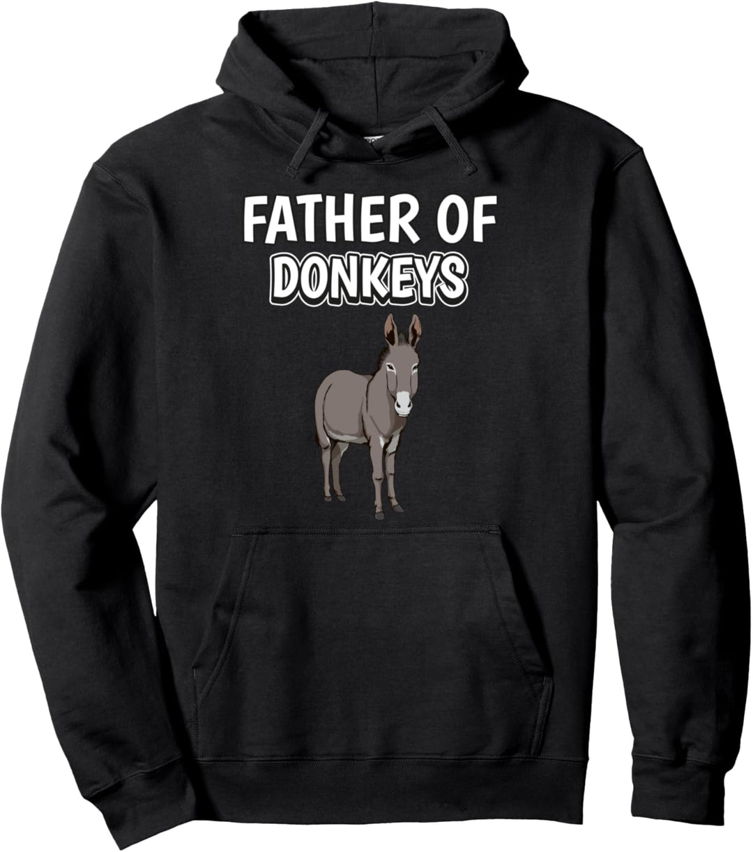 Herren Jungen Father Of Donkeys Papa Vatertag Esel Pullover Hoodie